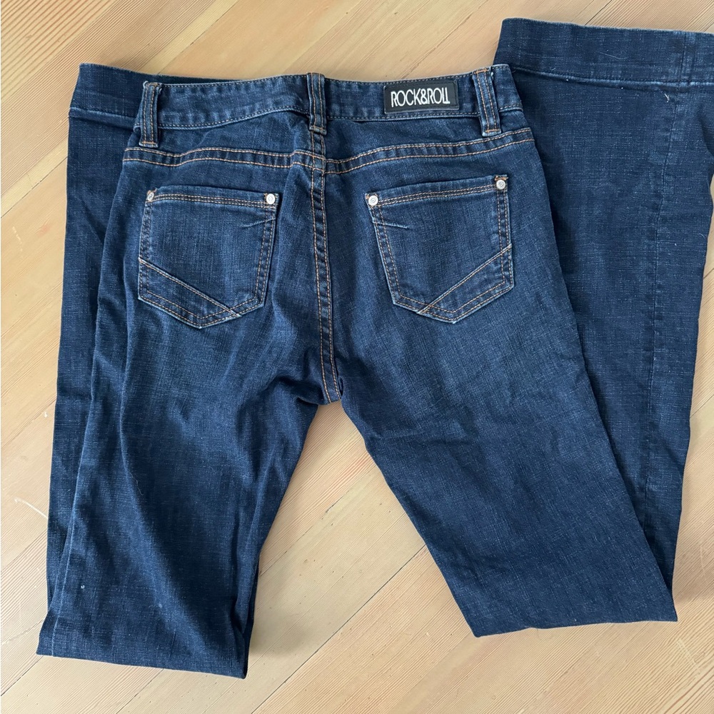 Turquoise rock n roll jeans